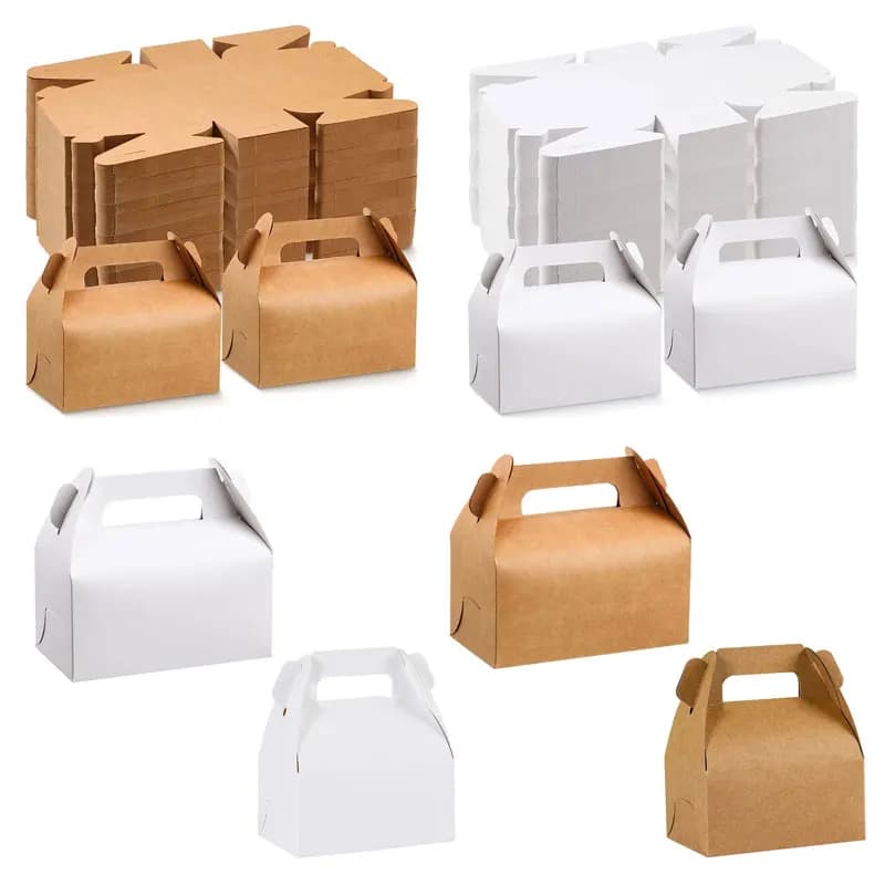 10/30pcs Kraft Paper Gift Box Containers Perfect for Packaging, Wedding, Party, Birthday Decorations and Small Business Supplies