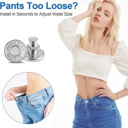 5/10/20Pcs Button Pins for Loose Jeans No Sew Instant Replacement Snap Tack Pant Button Adjustable Metal Pants Button Tightener