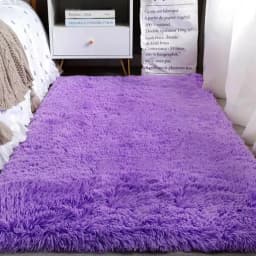 VIKAMA Silk and Wool Carpet, Solid Color, Simple Style, Suitable for Home Bedrooms, Bedside Rug, Dirt-resistant and Warm.