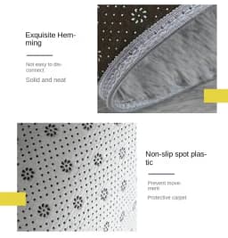 VIKAMA Silk and Wool Carpet, Solid Color, Simple Style, Suitable for Home Bedrooms, Bedside Rug, Dirt-resistant and Warm.