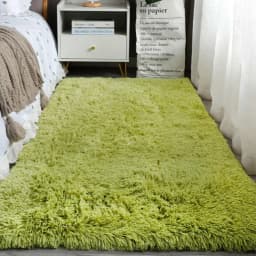 VIKAMA Silk and Wool Carpet, Solid Color, Simple Style, Suitable for Home Bedrooms, Bedside Rug, Dirt-resistant and Warm.