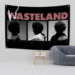 One Hip-Hop Music Lovers Personalized Wasteland Album Cover Flag Tapestry Decoration Polyester Wall Hanging Suitable,Dorm Rooms