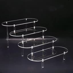 Acrylic Display Stand Rounded Corners Display Shelf Cupcake Perfume Jewelry Organizer Transparent Shelves Storage Organization