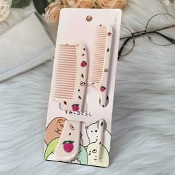 Fruit Pattern Comb Set - Durable ABS Plastic Handle, Mouse Tail Comb for Smooth Styling, Suitable for All Hair Types