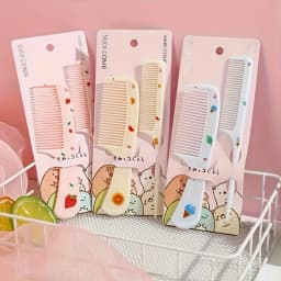 Fruit Pattern Comb Set - Durable ABS Plastic Handle, Mouse Tail Comb for Smooth Styling, Suitable for All Hair Types