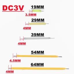 10PCS/Box LED Filament DC3V 5V Edison Bulb Lamp Parts Incandescent Light Diodes Accessories Multicolour Holiday Lighting