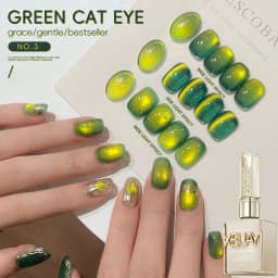 15ml Snow Pear Crushed Ice Cat Eye Gel Nail Polish,  Shiny Bubble-Free UV/LED Quick-Drying Gel Suitable For Nail Art DIY Design
