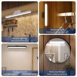 LED Makeup Light Rechargeable Magnetic Eye Protection Mirror Lamp Touch Wall Lights 30CM For Selfie Wardrobe Bathroom Lighting