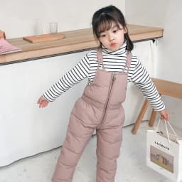 Children Winter Warm Overalls Girls & Boys Winter Thick Pants Cotton Filling Kids Overalls Toddler Baby Ski jumpsuit 1-5 years