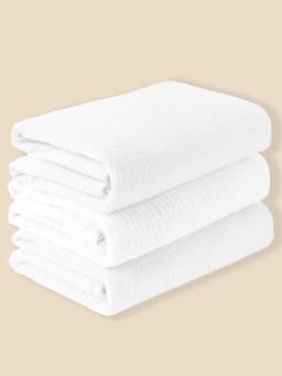3PCS/set Soft Breathable Newborn Baby Receiving Blanket Muslin Swaddle Blankets