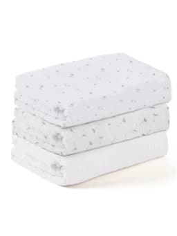 3PCS/set Soft Breathable Newborn Baby Receiving Blanket Muslin Swaddle Blankets