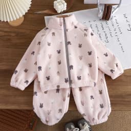 Autumn Winter Kids Thick Fleece Pajama Sets Korean Cartoon Toddler Girls Fashion Plush Warm Outfits 1-4Y Boys Home Wear Suit