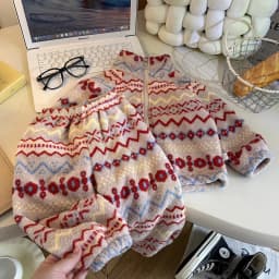 Autumn Winter Kids Thick Fleece Pajama Sets Korean Cartoon Toddler Girls Fashion Plush Warm Outfits 1-4Y Boys Home Wear Suit