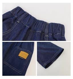 Teen Boys Denim Shorts 2026 New Summer Children Loose Wide Leg Knee Length Jean Pants Kid Casual Streetwear Elastic Waist Shorts