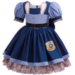 Kids Girls Cute Rabbit Police Officer Fancy Costume Dress Outfit for Halloween Cosplay Birthday Purim Carnival Stage Party Wear