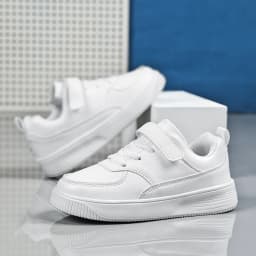 Children's School Black All-Season Anti-Slip Sports Shoes, Elementary Students' White Outdoor Casual Shoes28-40