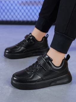 Children's School Black All-Season Anti-Slip Sports Shoes, Elementary Students' White Outdoor Casual Shoes28-40