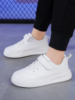 Children's School Black All-Season Anti-Slip Sports Shoes, Elementary Students' White Outdoor Casual Shoes28-40