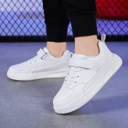 Children's School Black All-Season Anti-Slip Sports Shoes, Elementary Students' White Outdoor Casual Shoes28-40