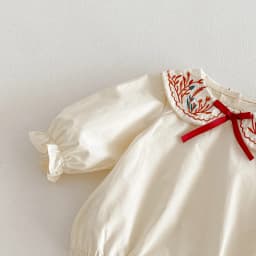 New Style One-Piece Baby Dress with Trendy Collar and Bag on the Back, Suitable for Spring and Autumn Seasons