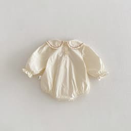 New Style One-Piece Baby Dress with Trendy Collar and Bag on the Back, Suitable for Spring and Autumn Seasons