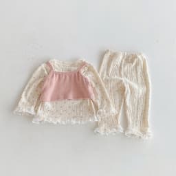 The 2025 Autumn New Infant and Toddler Set, a Three-Piece Outerwear, Undershirt, Underpants and Vest for Girls Going Out