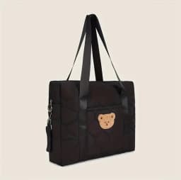 Large Capacity Portable Shoulder Crossbody Bag - Black Parent Bag for Going Out Storage