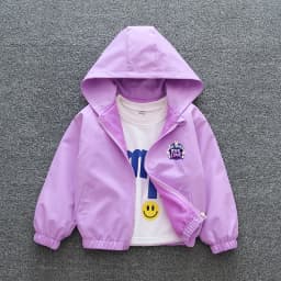 K-pop Idol Print Hooded Jacket for Girls 2026 New Spring Autumn Children Waterproof Windbreaker Coat Kids Daily Casual Outerwear