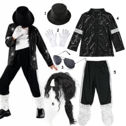 Kids Cosplay Dance Star Costume Set Red Printed 80s 90s Stage Party Outfit Boy Girl Clothing Children Moonwalk Costume
