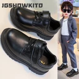 Boys Leather Party Shoes 2026 New Autumn Toddler School Uniform Shoes for Kids Soft Sole Chic Classic Wedding UK Casual Flats