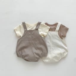 Summer Baby Clothes Set Cute Bear Print Baby Overalls 0-24 Months