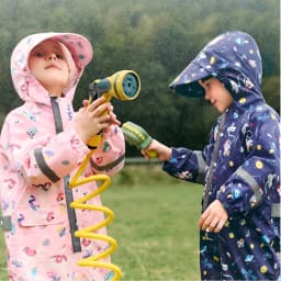 1-12 Years Old Cartoon Dinosaur Waterproof Jumpsuit Raincoat Hooded Kids One-Piece Rain Coat Tour Children Rain Gear Suit