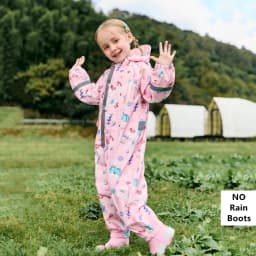 1-12 Years Old Cartoon Dinosaur Waterproof Jumpsuit Raincoat Hooded Kids One-Piece Rain Coat Tour Children Rain Gear Suit
