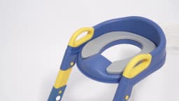 Foldable Kids Toilet Trainer Seat with Step, 6-Level Adjustable Toddler Toilet Seat with Non-Slip Pedals for V/U/O Toilets
