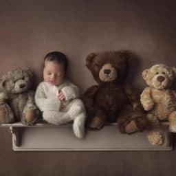 2pc/set Baby Outfits Newborn Photography Props Romper Bear Jumpsuit Crochet Hat Wool Baby Boy Girl Animal Photo Prop