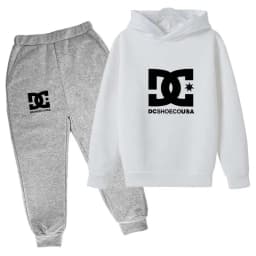Kids Spring Autumn Casual Simple Print 2pcs Hoodie+Pants Tracksuits Trend Outfits Clothes Sets for 2-13 Years Boys and Girls