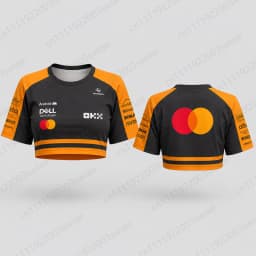 2026 Trendy Summer Women Piastri 81 Racing Jersey Crop Top INS Style Short Sleeve Y2K Streetwear Fashion Kids/Adult Tee