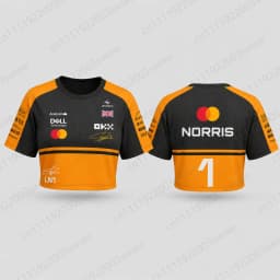 2026 Trendy Summer Women Piastri 81 Racing Jersey Crop Top INS Style Short Sleeve Y2K Streetwear Fashion Kids/Adult Tee