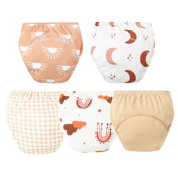 5pcs Baby Cotton Training Panties Waterproof Reusable Cloth Diapers Potty Training Underwear Nappies for Toddlers