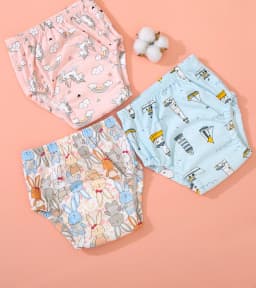 5pcs Baby Cotton Training Panties Waterproof Reusable Cloth Diapers Potty Training Underwear Nappies for Toddlers
