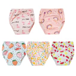 5pcs Baby Cotton Training Panties Waterproof Reusable Cloth Diapers Potty Training Underwear Nappies for Toddlers