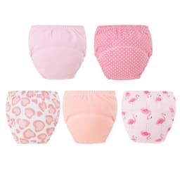 5pcs Baby Cotton Training Panties Waterproof Reusable Cloth Diapers Potty Training Underwear Nappies for Toddlers
