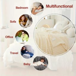 Throw Blanket All Season Soft Plush Cozy Bed Blanket Multifunctional Lightweight Warm Couch Blanket for Sofa Bed Travel