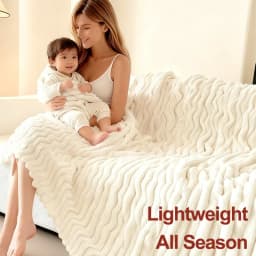 Throw Blanket All Season Soft Plush Cozy Bed Blanket Multifunctional Lightweight Warm Couch Blanket for Sofa Bed Travel