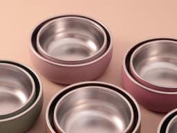 Color Kids 2PCS Stainless Steel Bowl Tableware Set For Baby Feeding Detachable Silicone Food Dish Plate BPA Free Kids Dinnerware