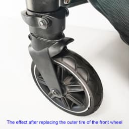 Buggy Tire Custom For Triv Front Or Rear Wheel PU Tubeless Tyre Cover With Tread DIY Compatible Baby Stroller Accessories
