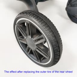Buggy Tire Custom For Triv Front Or Rear Wheel PU Tubeless Tyre Cover With Tread DIY Compatible Baby Stroller Accessories