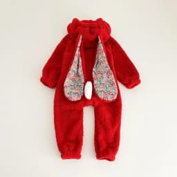 Warm Fleece Baby Rabbit Romper for Autumn Spring Newborn Hooded Pajamas Jumpsuits Toddler Plush Homewear Clothes