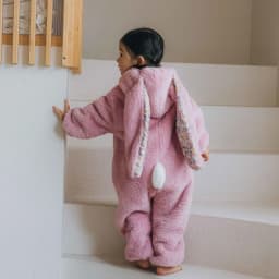 Warm Fleece Baby Rabbit Romper for Autumn Spring Newborn Hooded Pajamas Jumpsuits Toddler Plush Homewear Clothes