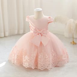 New Pengpeng Birthday Dress Skirt Children Princess Dress Lace Princess Performance Dress Skirt Embroidery Dress Three-Dimension